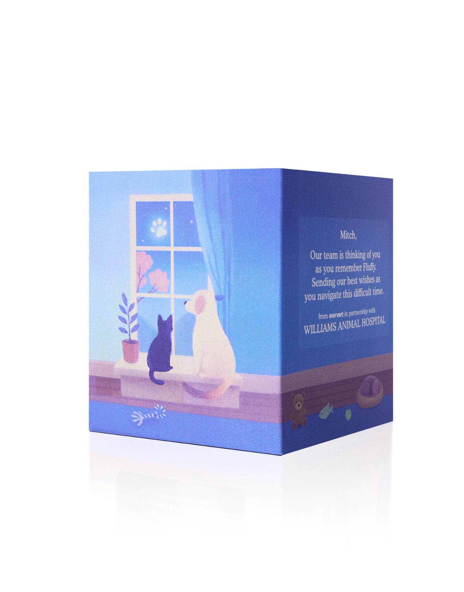 Custom branded keepsake box with personalized message